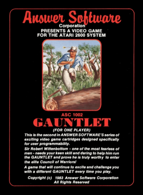 Gauntlet box art for Atari 2600